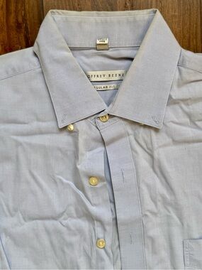 Geoffrey Beene Men's Light Blue Regular Fit Dress Shirt